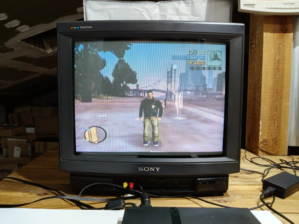 GTA3 na konsoli Playstation2 slim