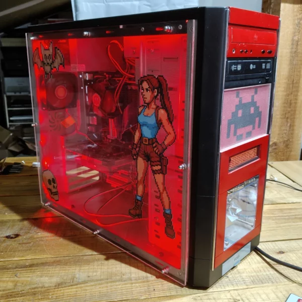 modding obudowy PC - podświetlenie LED kolor czerwony