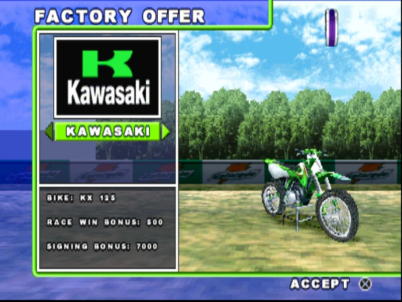 Kawasaki KX125 w Championship Motocross 2001 featuring Ricky Carmichael